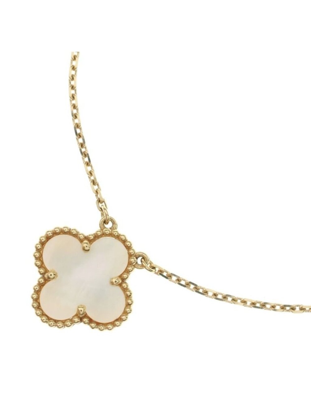 Van Cleef & Arpels Vintage Alhambra Mother of Pearl Necklace Yellow Gold